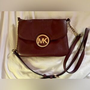 Michael Kors Burgandy Cross body bag